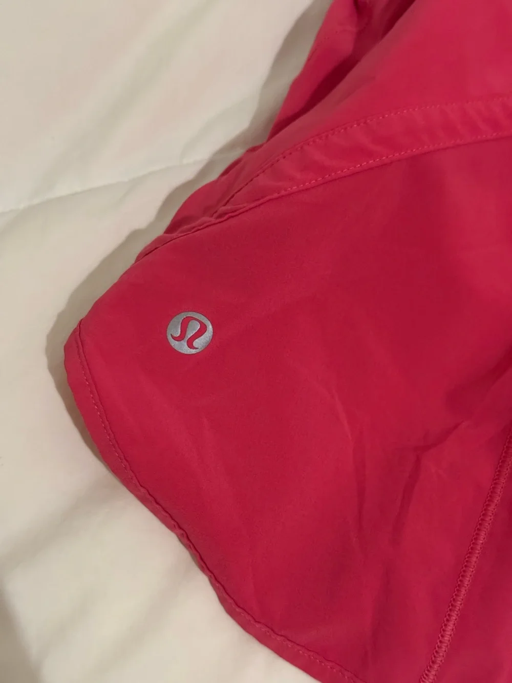 lululemon athletica Women's Bright Pink Smocked Waist Running Shorts